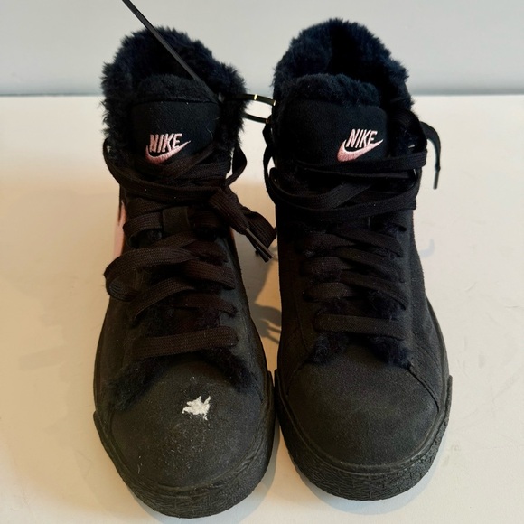 Nike Black and Pink High-Top Sneakers - Picture 6 of 10